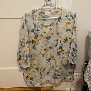 J. Jill linen floral top